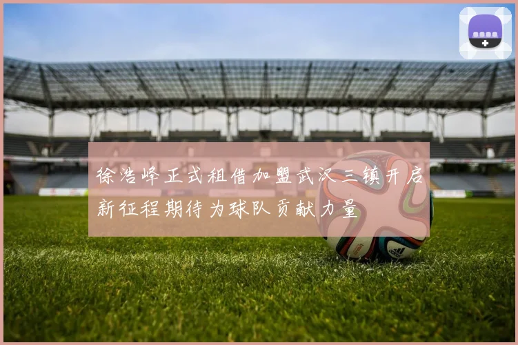 徐浩峰正式租借加盟武汉三镇开启新征程期待为球队贡献力量